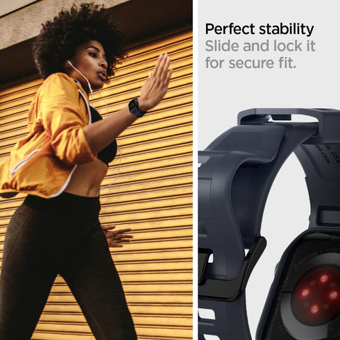 Spigen כיסוי+רצועה ל-Apple Watch Series (45mm / 44mm) – Rugged Armor Pro